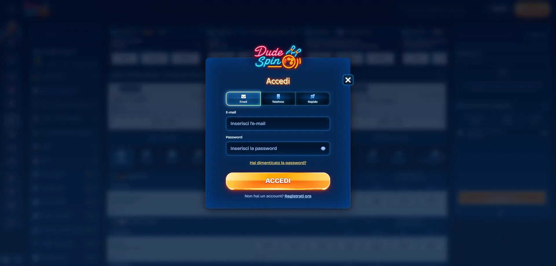 Effettua il dudespin casino login — accesso sicuro all'account